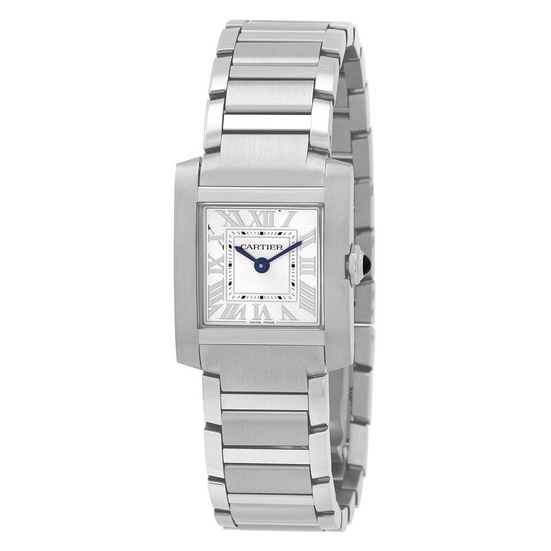 preowned-cartier-tank-francaise-silver-dial-ladies-watch-wsta0065_1 Cartier Tank Francaise Silver Dial Ladies Watch - Image 1