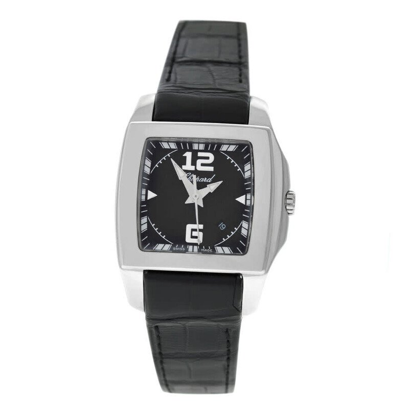 preowned-chopard-two-o-ten-quartz-black-dial-ladies-watch-8464 Chopard Two O Ten Quartz Black Dial Ladies Watch - Image 1
