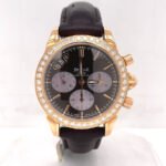 Omega De Ville Co-Axial Chronograph Automatic Diamond Brown Dial Ladies Watch