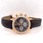 Omega De Ville Co-Axial Chronograph Automatic Diamond Brown Dial Ladies Watch - Image 4