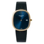 Patek Philippe Golden Ellipse Quartz Blue Dial Men's Watch