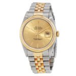 Rolex Pre-owned Datejust 36 Automatic Gold Dial Men's Watch