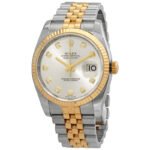Rolex Pre-owned Datejust Automatic Chronometer Diamond Grey Dial Men's Watch