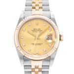 Rolex Datejust 36 Automatic Chronometer Diamond Champagne Dial Men's Watch
