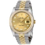 Rolex Oyster Perpetual Datejust 36 Champagne Dial Stainless Steel & 18K Yellow Gold Jubilee Bracelet Automatic Watch