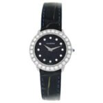 Tourneau Super Oro Round Quartz Diamond Black Dial Ladies Watch
